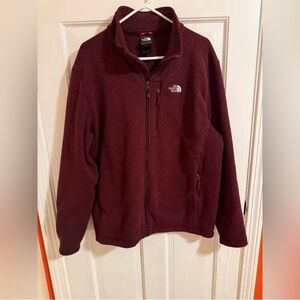 The North Face Burgundy Full-Zip Fleece